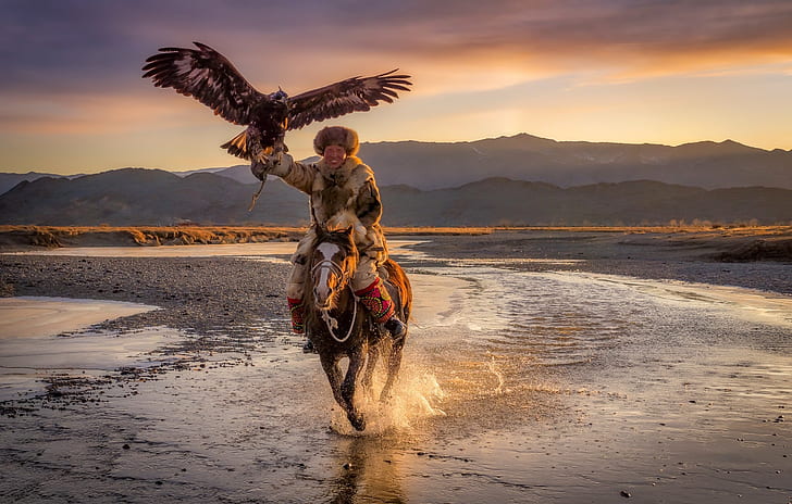 Eagle hunter in Mongolia